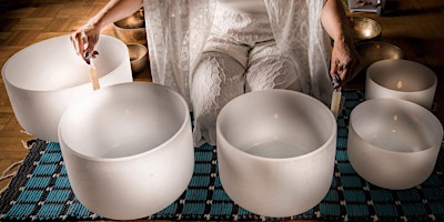 Imagem principal do evento Spiritual art therapy with crystal bowls meditation and cacao ceremony.