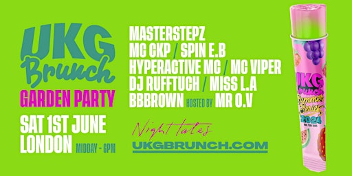 Image principale de UKG Brunch - Garden Party - London