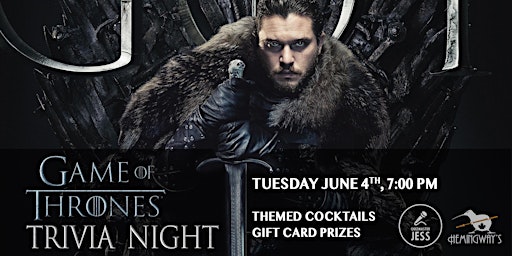 Imagem principal do evento Game of Thrones Trivia 4.1 (first night)