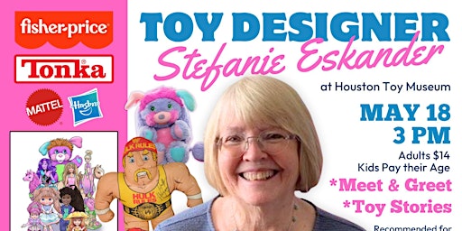 Imagem principal do evento Toy Designer Stefanie Eskander at Houston Toy Museum