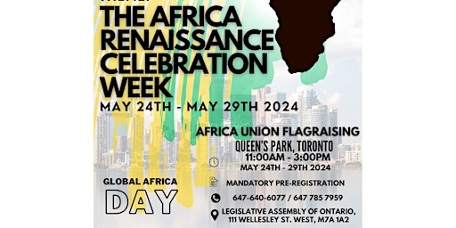Image principale de The Africa Renaissance Celebration Week - Africa Union Flagraising