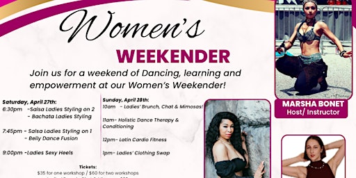 Imagen principal de Women’s Weekender: Dance, Fitness, Brunch & Clothing Swap!