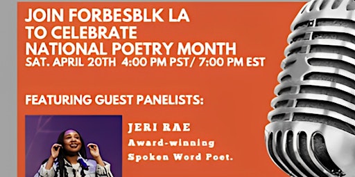Hauptbild für Celebrate National Poetry Month with ForbesBLK LA
