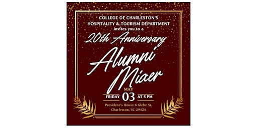 Primaire afbeelding van CofC Hospitality 20th Anniversary Kickoff Celebration