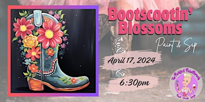 Imagem principal do evento Paint & Sip Party - Bootscoot Blossoms - April 17, 2024