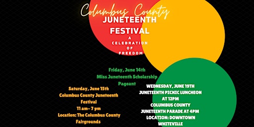 Imagem principal do evento Columbus County Juneteenth Festival