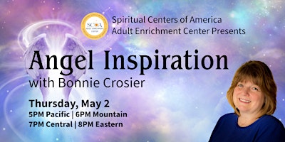 Image principale de THU, May 2 – Angel Inspiration with Bonnie Crosier – 7PM Central
