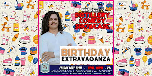 Imagem principal do evento Jake Rizzly Stand-Up Comedy Showcase & Jake's Birthday Extravaganza!