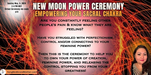 New Moon Power Ceremony-Empowering Your Sacral Chakra primary image