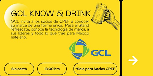 Imagem principal do evento GCL KNOW & DRINK