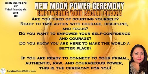 Full Moon Power Ceremony-Empowering Your Solar Plexus Chakra primary image