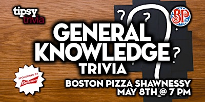 Calgary: Boston Pizza Shawnessy - General Knowledge Trivia - May 8, 7pm  primärbild