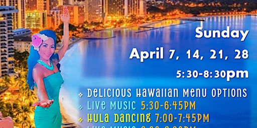 Imagem principal do evento Hawaiian night every Sunday at Pau Hana Place!