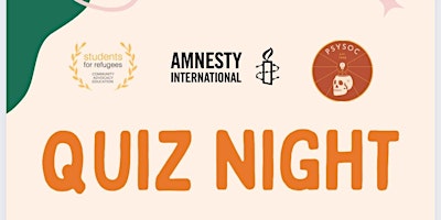Imagem principal do evento Quiz Night - Amnesty UWA x S4F x PsySoc