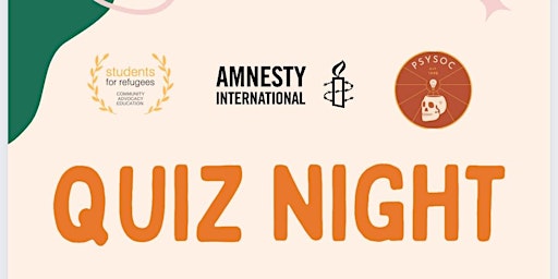Imagem principal do evento Quiz Night - Amnesty UWA x S4F x PsySoc