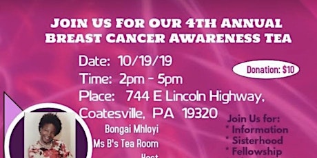 4th Annual Breast Cancer Awareness Tea primary image