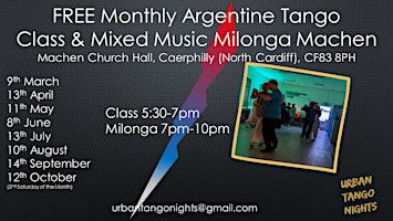 Primaire afbeelding van FREE Argentine Tango Workshop and Milonga in Cardiff