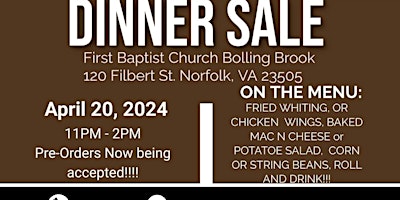 Primaire afbeelding van Dinner Sale Fundraiser