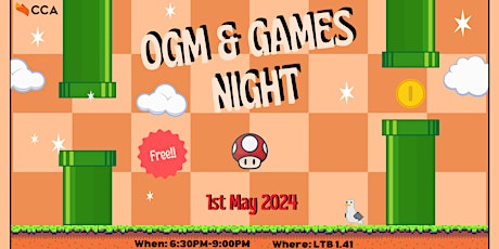 CCA's OGM Games Night