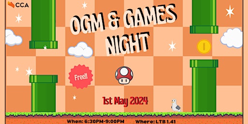 Hauptbild für CCA's OGM Games Night