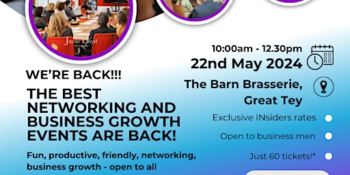 Networking and business growth events - INsiders - Open to all. primary image
