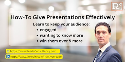 Hauptbild für How-To give presentations effectively
