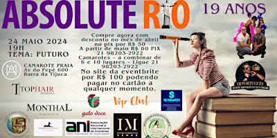Imagem principal do evento 19 anos do site ABSOLUTE RIO