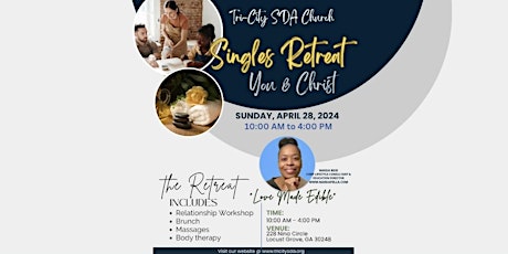 Tri-City SDA Single’s Ministry: “Love Made Edible” Retreat and Workshop