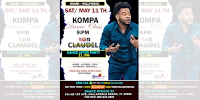 KOMPA DANCE CLASS- IN MIAMI- HOLLYWOOD, MAY 11th primary image