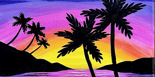 Immagine principale di Palm Tree Sunset Paint Party 