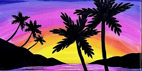 Palm Tree Sunset Paint Party