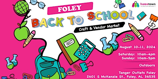 Image principale de Foley Back to School Craft and Vendor Market