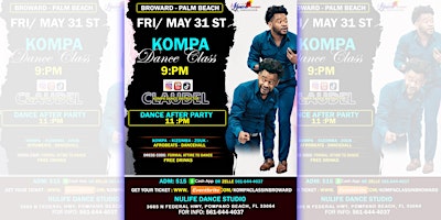 Image principale de KOMPA DANCE CLASS IN BROWARD- HOLLYWOOD, FLORIDA, FRI / MAY / 31ST