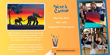 Fort Myers Paint and Sip – Mommy and Me Elephants