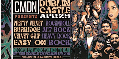 Primaire afbeelding van Live Rock'n'Roll + pre-gig Meetup at Dublin Castle!
