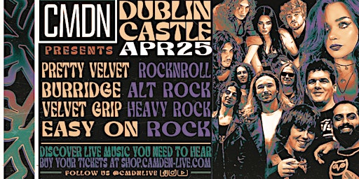 Primaire afbeelding van Live Rock'n'Roll + pre-gig Meetup at Dublin Castle!