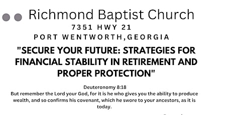 Richmond Baptist Church presents "Secure Your Future!"