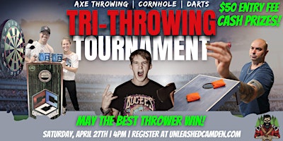 Primaire afbeelding van KINGSLAND,GA Tri-Throwing Tournament - Axe Throwin' | Cornhole | Darts