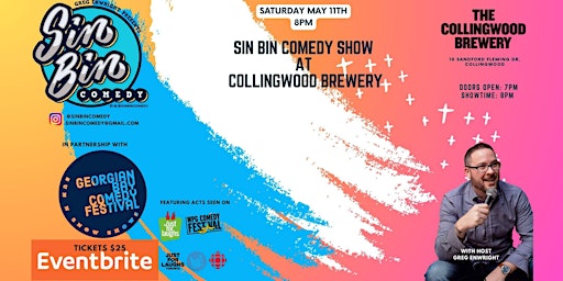 Imagen principal de Sin Bin Comedy Show at Collingwood Brewery Sat May 11