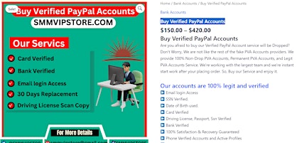 Hauptbild für Buy Verified PayPal Accounts - 100% Old and USA