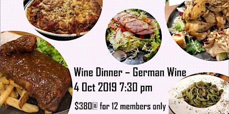 【Full - Wine Dinner】German Wine + Sparkling for $380  ONLY for 12 members
