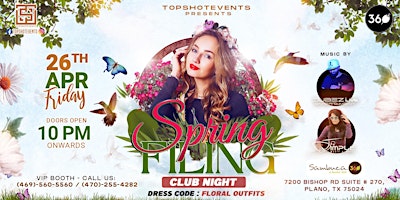 Image principale de SPRING FLING THEME PARTY | 2024 | WITH TOPEND DJ AT SAMBUCA 360