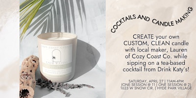 Image principale de Candles + Cocktails: Custom Clean Candle Making