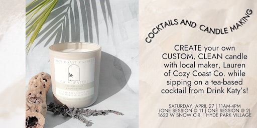 Primaire afbeelding van Candles + Cocktails: Custom Clean Candle Making