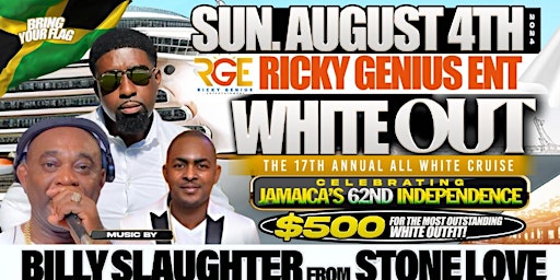 Imagem principal do evento RICKY GENIUS WHITE OUT 2024 ALL WHITE JAMAICAN INDEPENDENCE CRUISE