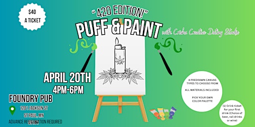 Primaire afbeelding van Puff & Paint at Foundry Pub-New Venue