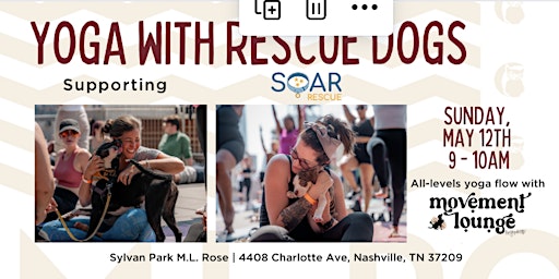 Primaire afbeelding van Mother's Day Yoga with Rescue Puppies at M.L. Rose