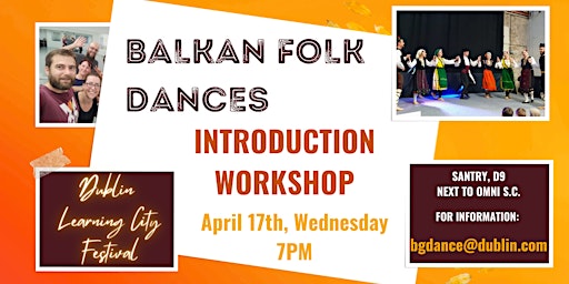 Hauptbild für Introduction workshop - Balkan folk dances - Dublin Learning City Festival