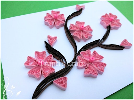 Imagem principal de Paper Quilling Chery Blossom Frame Making Workshop with Trupti More @Ornerey Beer Company