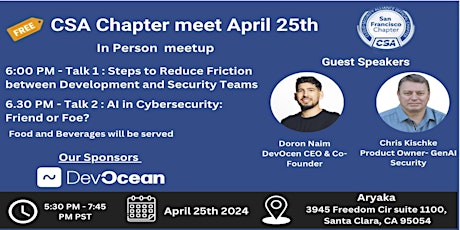 CSA- San Francisco April 25th 2024 In Person Meetup
